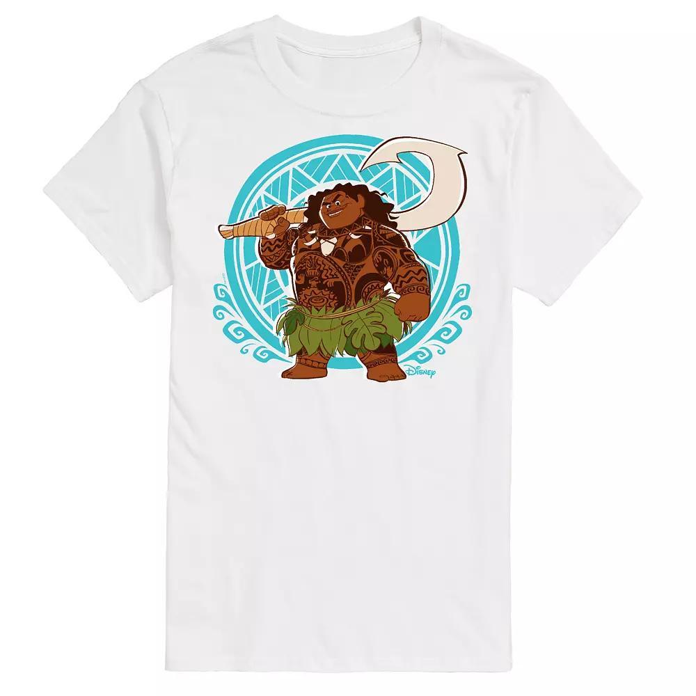 Disney's Moana Men's Maui Pattern Graphic Tee, Size: XL, Blue Product Image