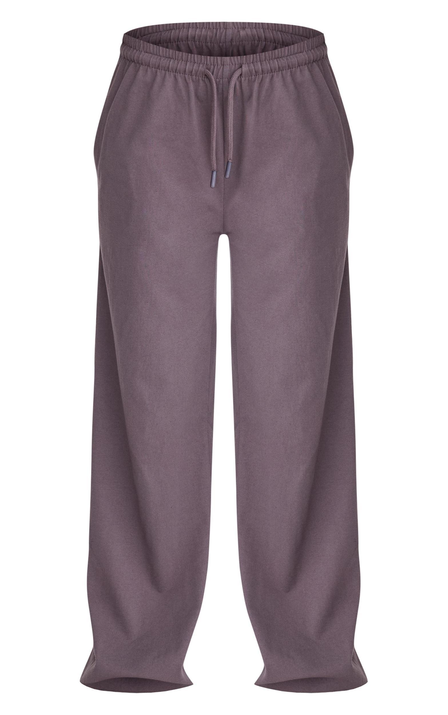 Charcoal Low Rise Wide Leg Pants Product Image