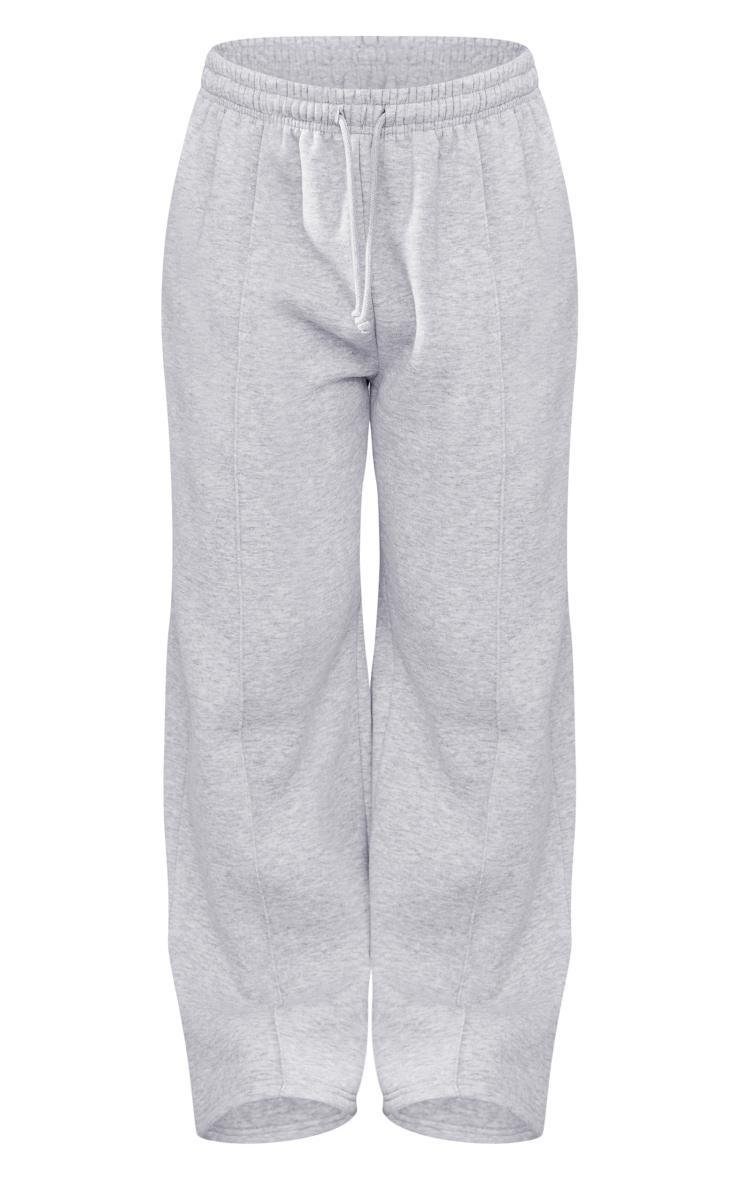 Petite Ash Grey Pintuck Drawstring Straight Leg Sweatpants Product Image