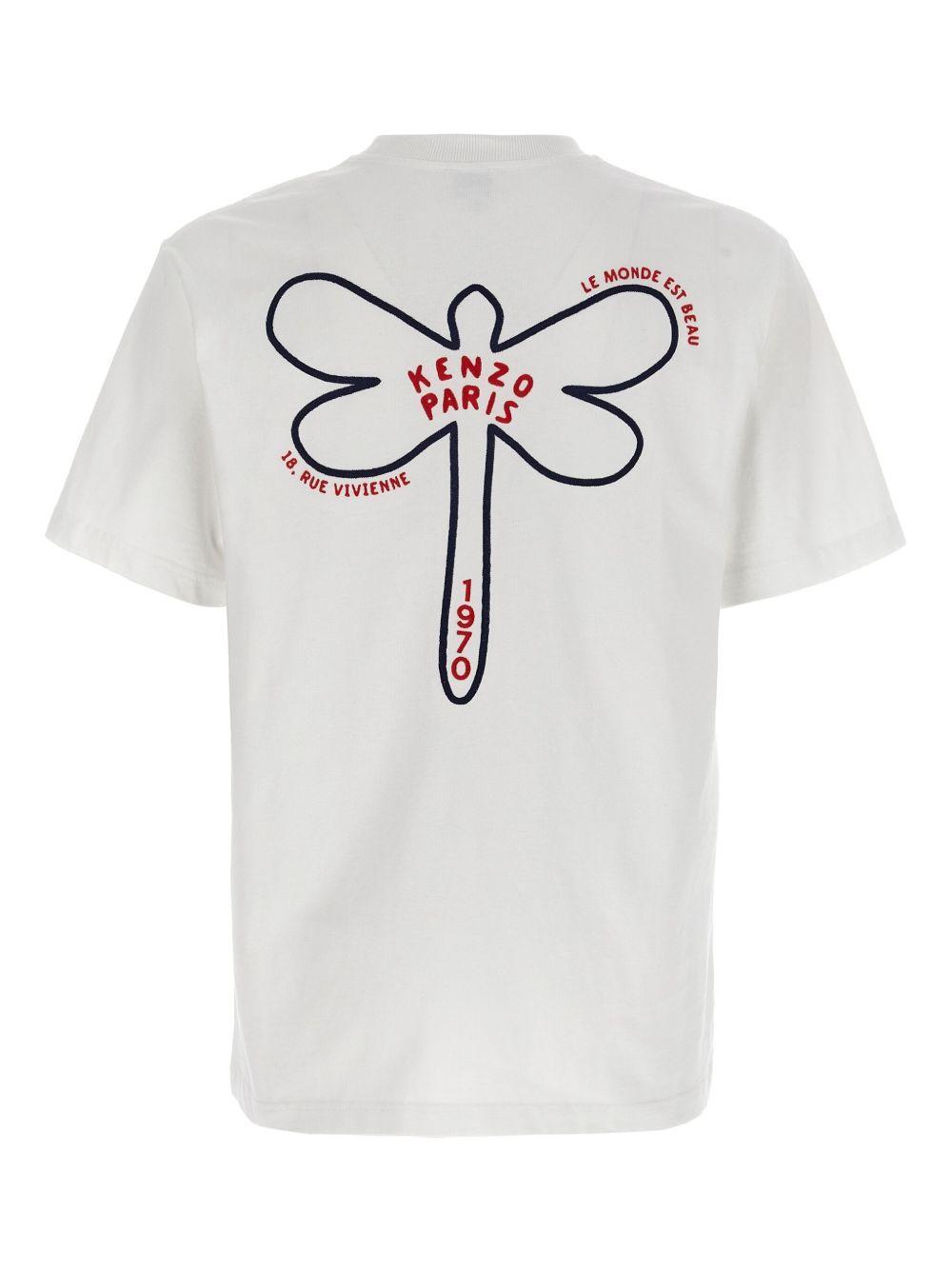 dragonfly-embroidered T-shirt Product Image
