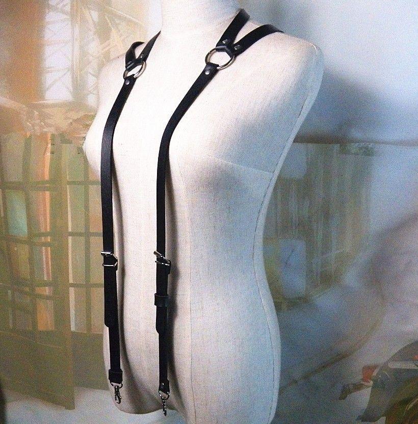 Heart Faux Leather Body Harness Lingerie Costume Product Image
