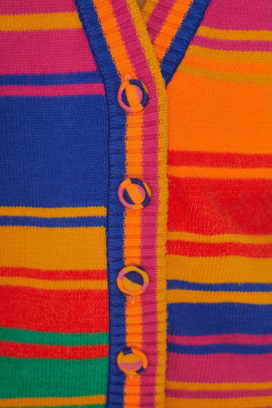 Bold Stripes Knit Cardigan Product Image