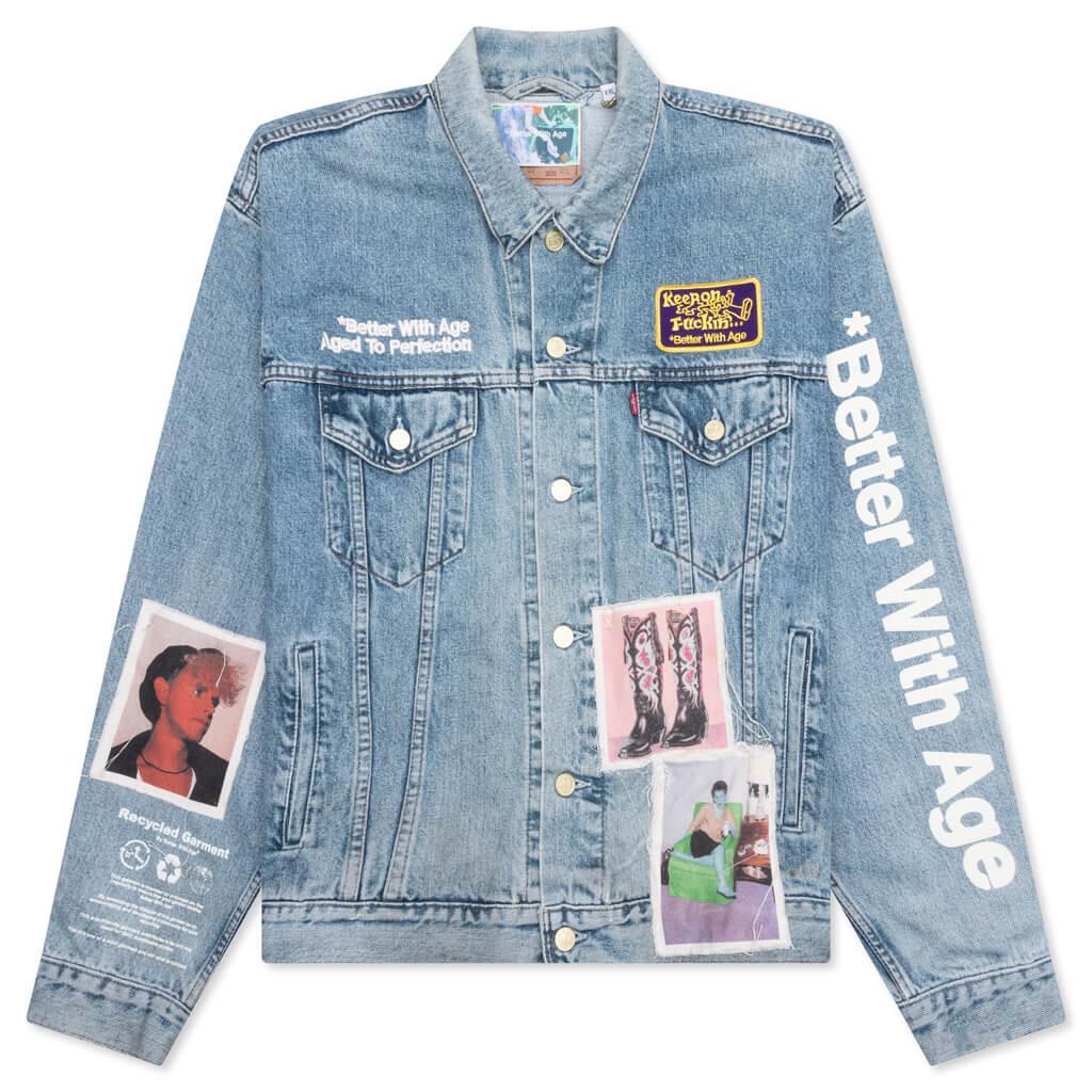 Portrait Denim Jacket - Multi Male Product Image