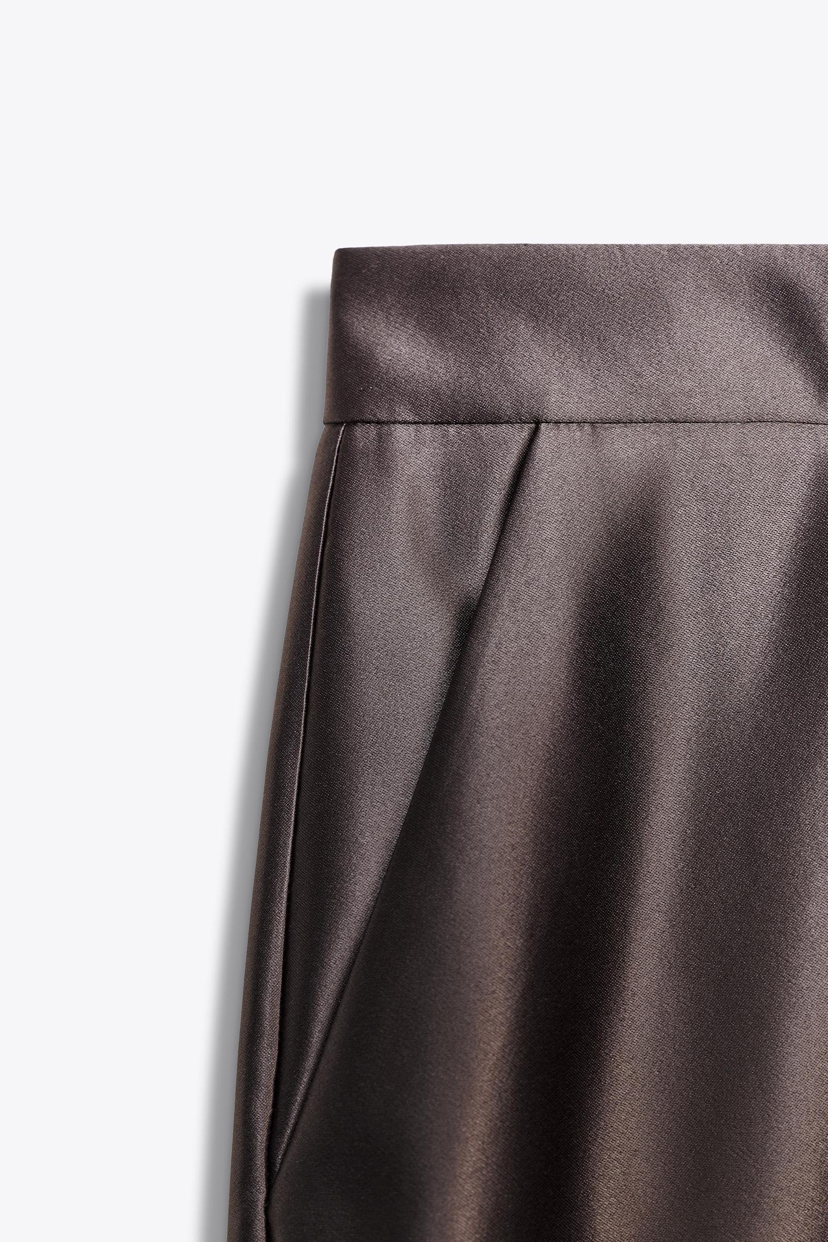 SATIN STRAIGHT LEG PANTS Product Image
