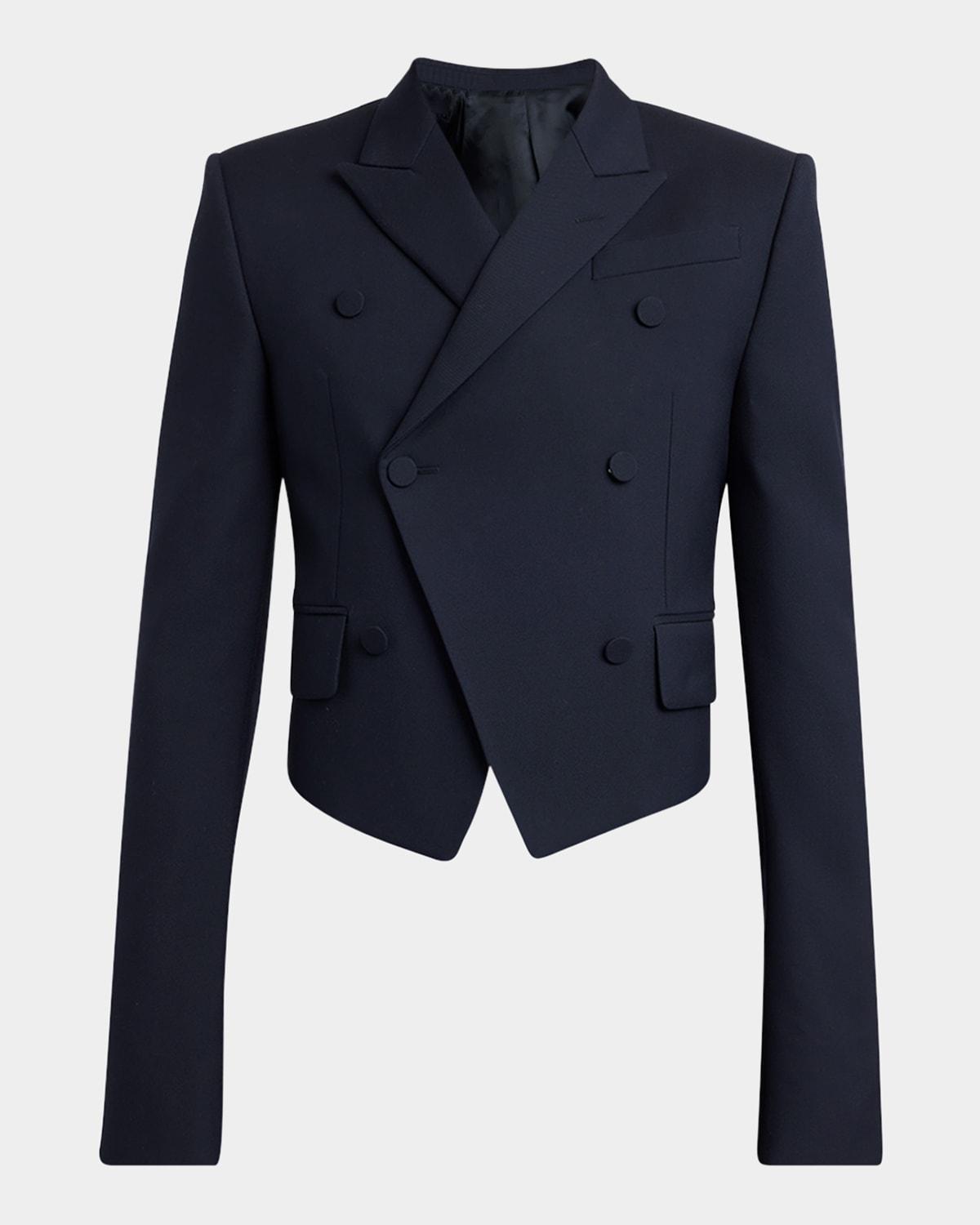 Mens Double-Breasted Shrunken Blazer Product Image