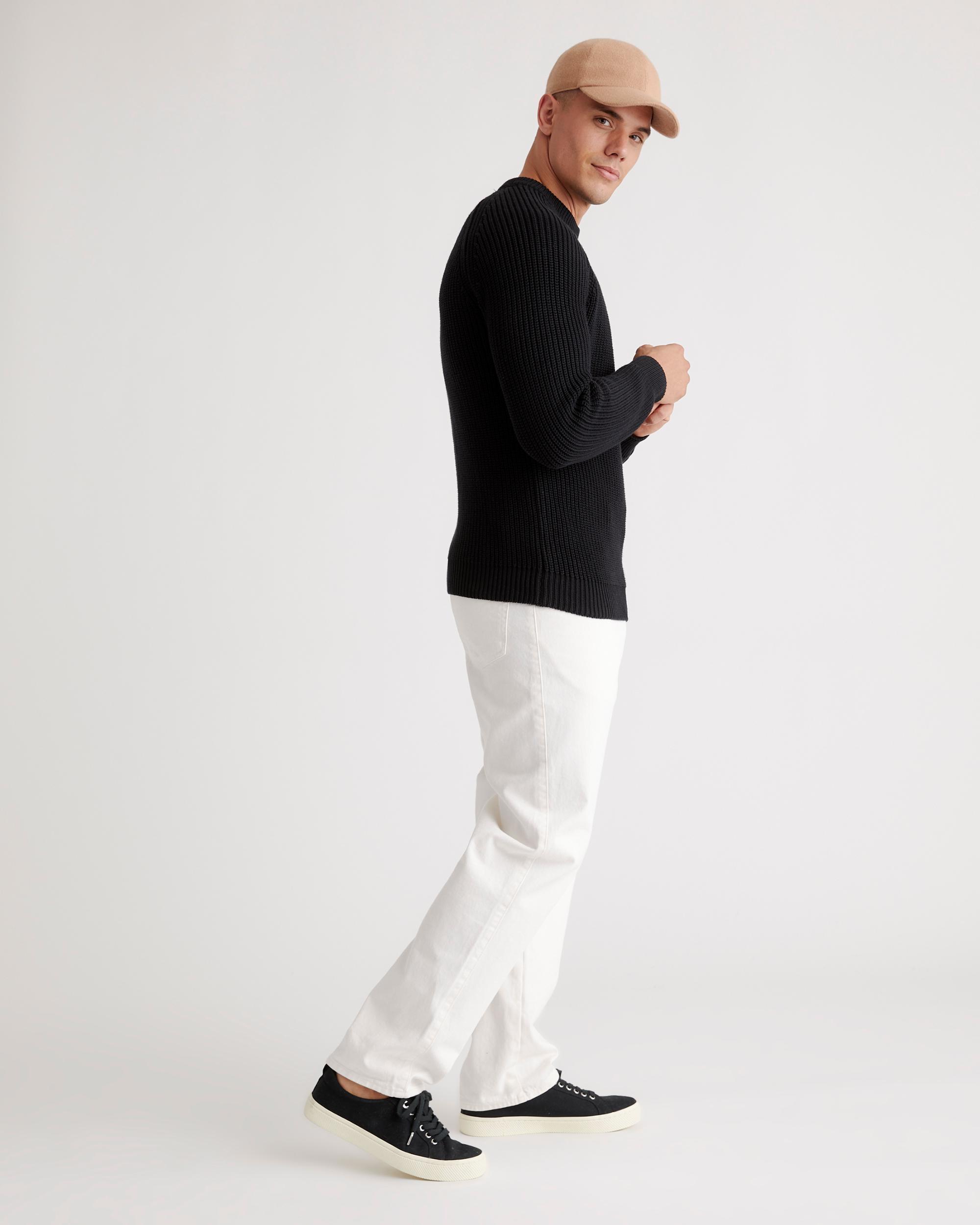 Quince | Men's Fisherman Crew Sweater Organic Cotton Product Image