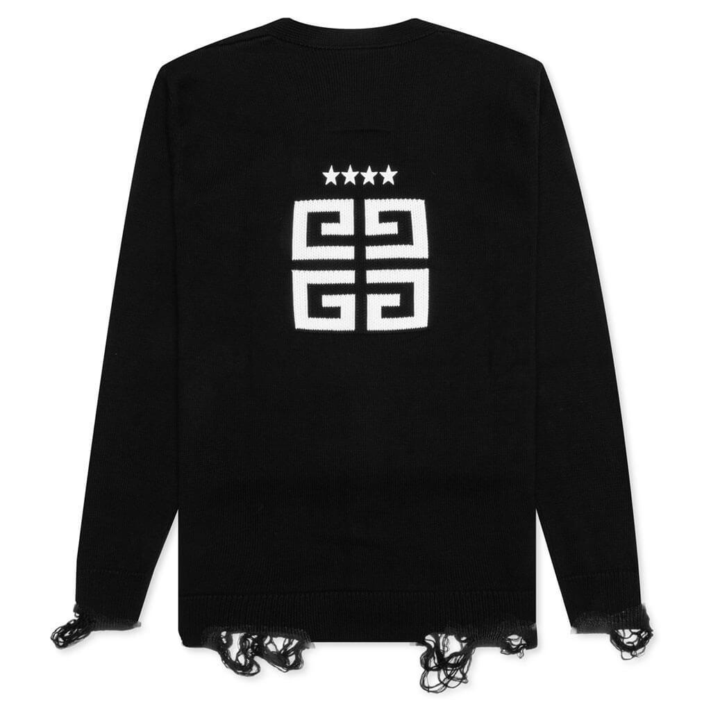 Star Embroidered 4G Logo Cardigan - Black/White Male Product Image