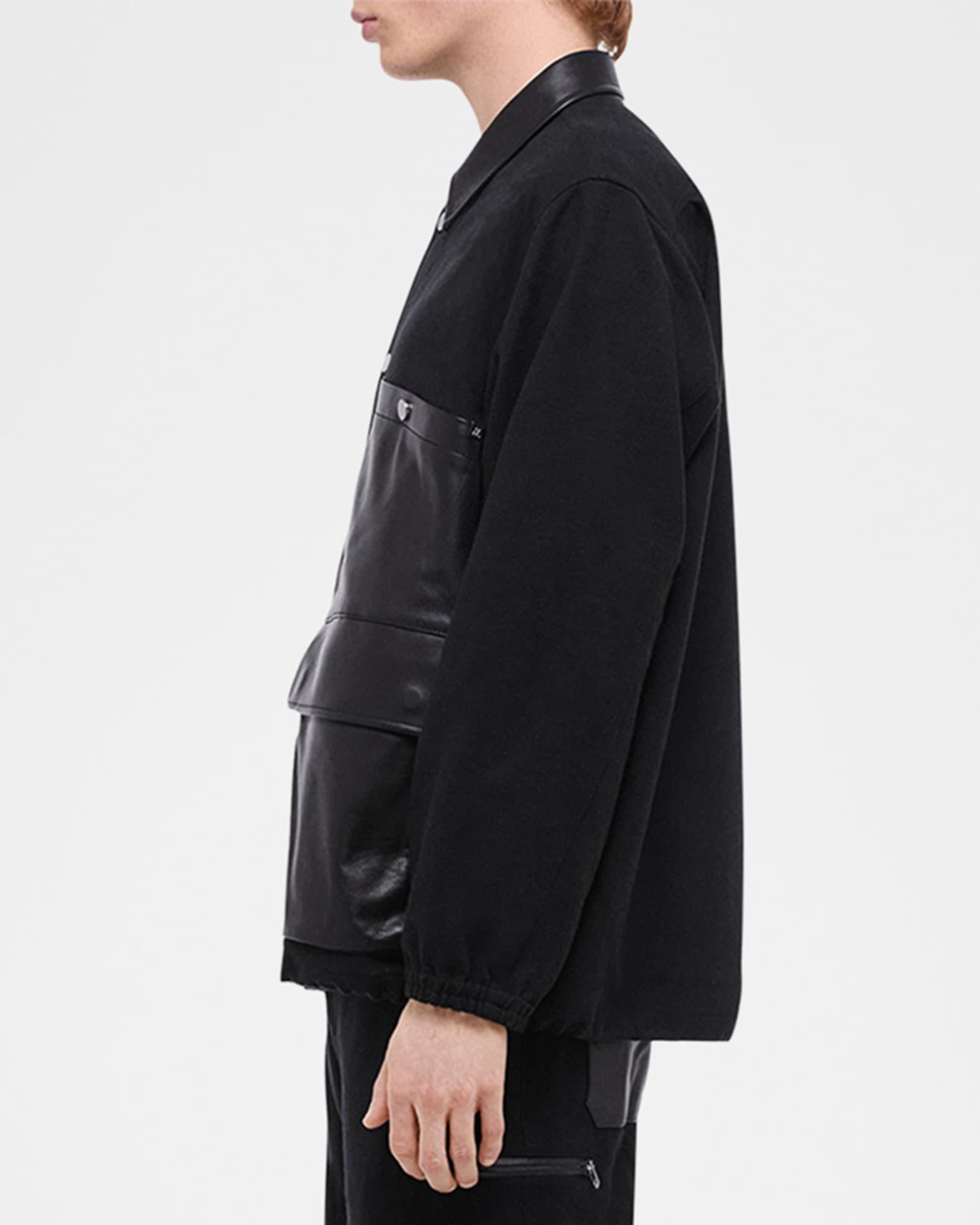 Men's Cotton and Leather Hunting Jacket Product Image