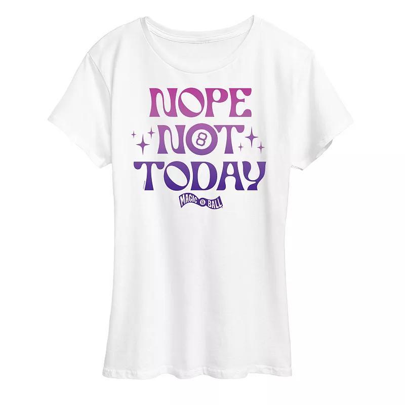 Womens Magic 8 Ball Nope Not Today Graphic Tee Product Image