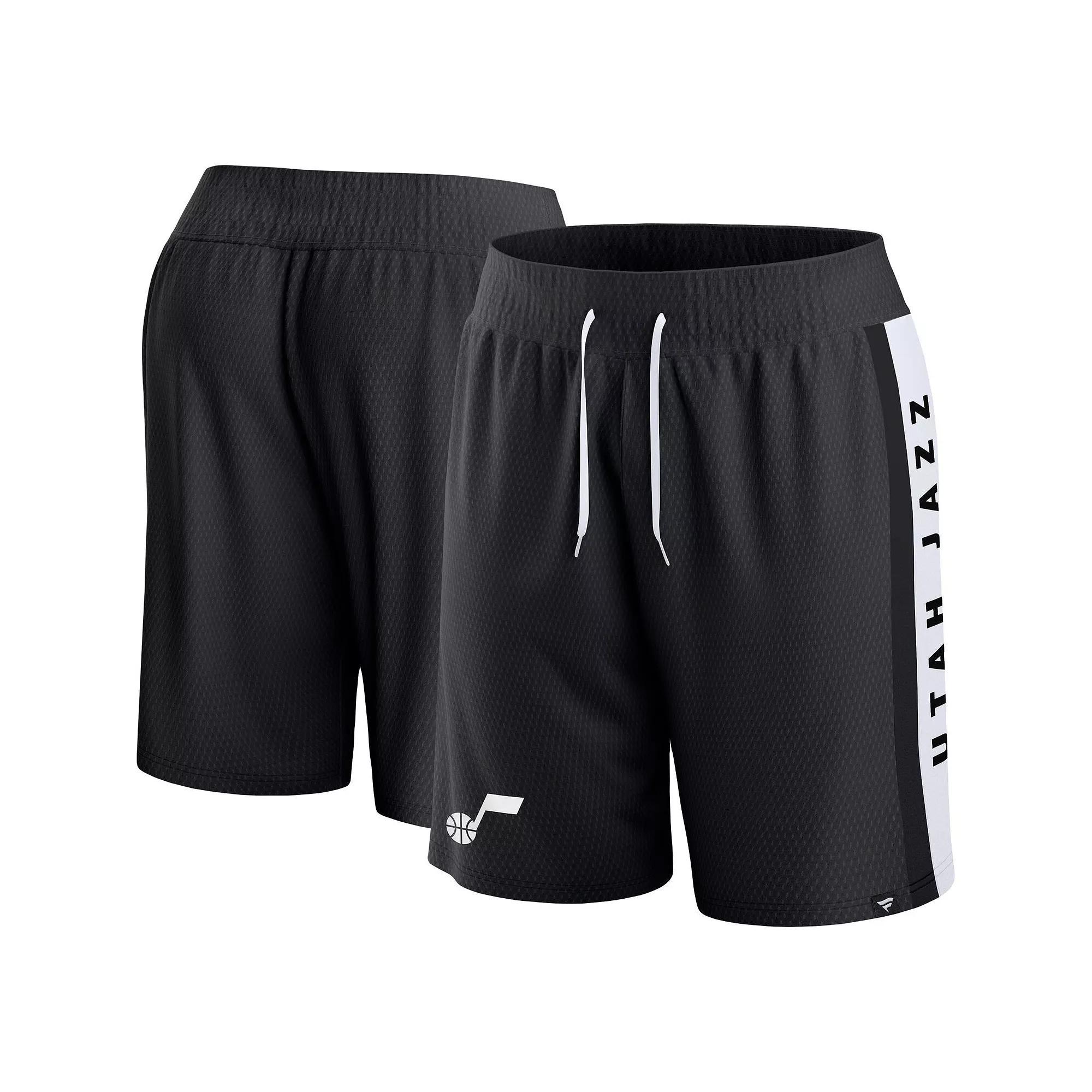 Men's Fanatics Branded Black Utah Jazz Referee Iconic Mesh Shorts, Size: 5XL, Jaz Black Product Image