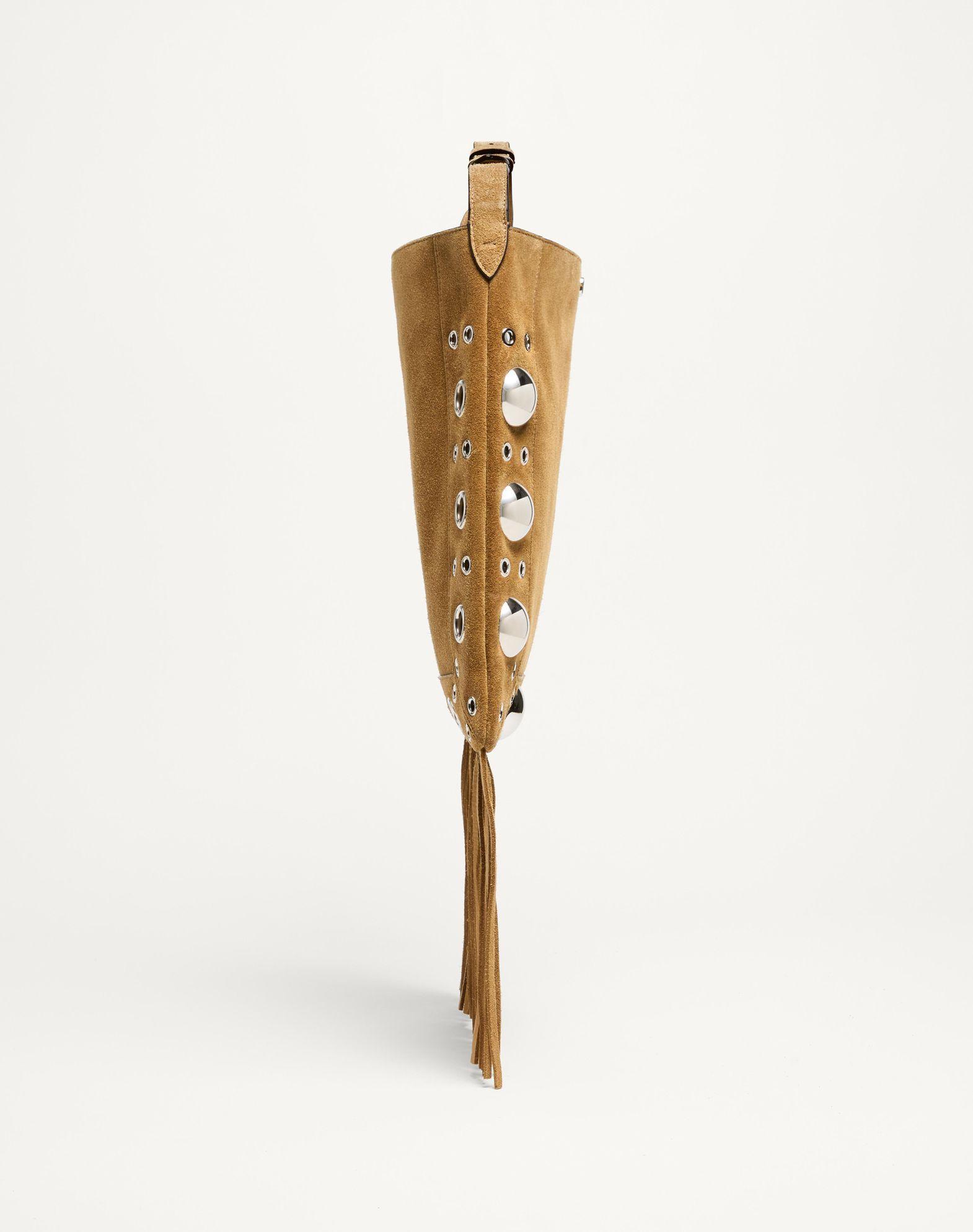 Valentino Garavani Nellcôte Suede Shoulder Bag With Fringes Product Image