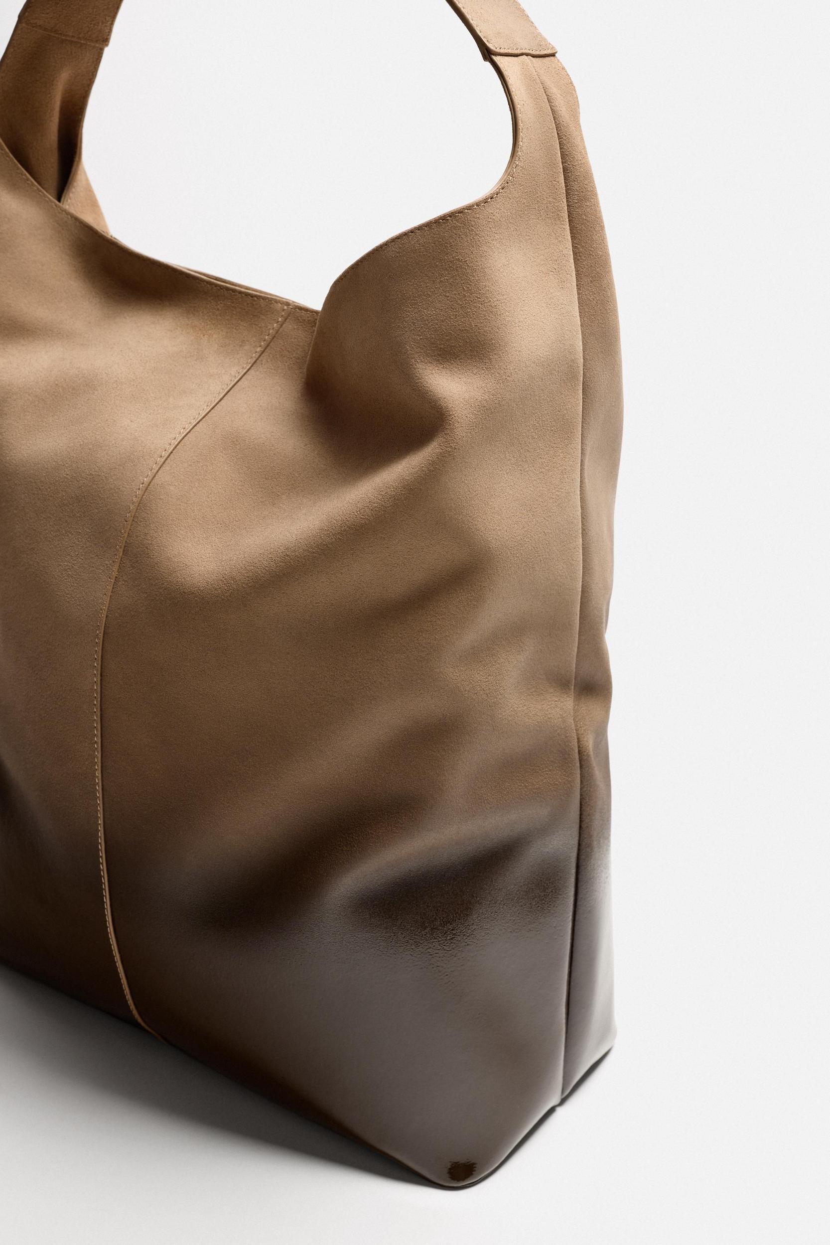 LACQUERED LEATHER SHOPPER BAG Product Image