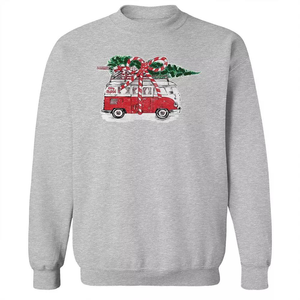 Men's Merry Christmas Fleece Sweatshirt, Women's, Size: Medium, Sport Gray Product Image