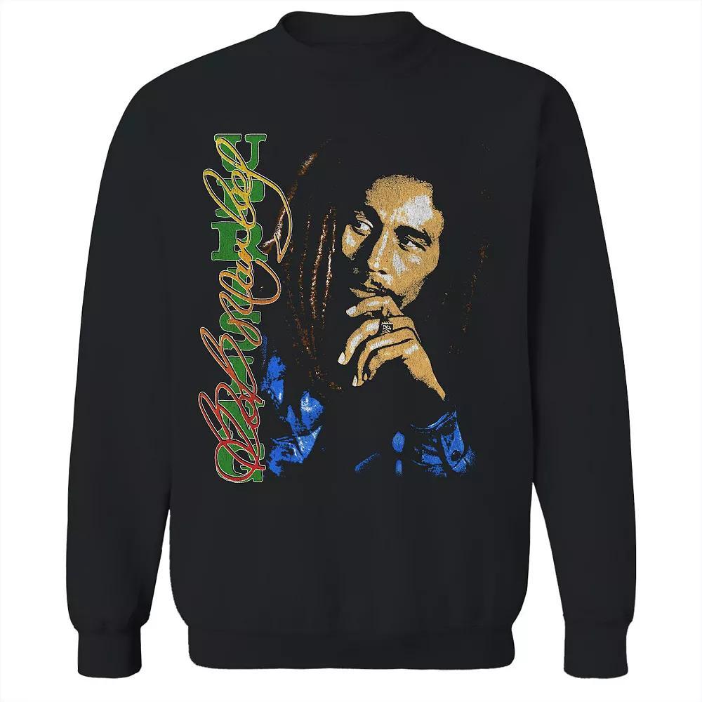 Junior's Bob Marley Uprising Smoking Graphic Fleece Sweatshirt, Women's, Size: Small, Black Product Image