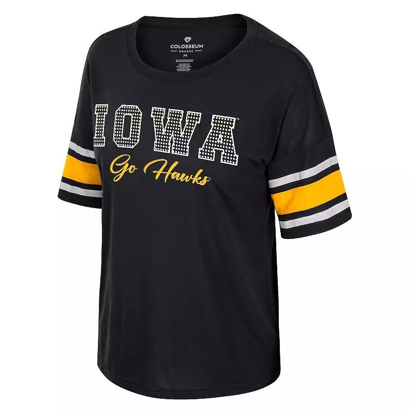 Womens Iowa Hawkeyes Im Gliding Here Rhinestone Tee Product Image