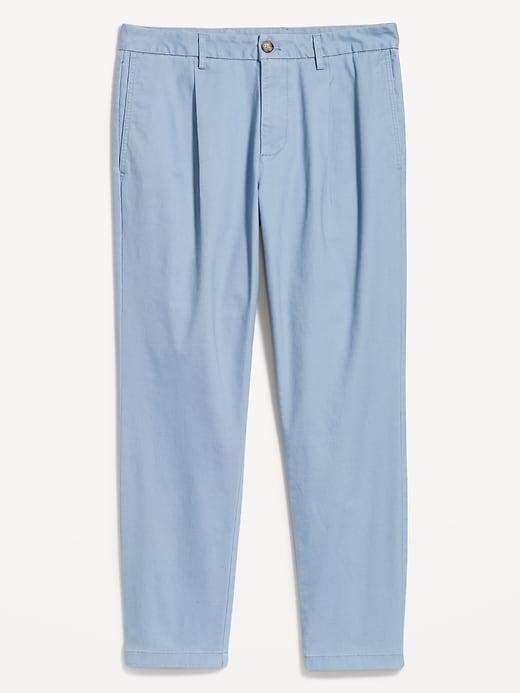 Loose Taper Built-In Flex Pleated Ankle Chino Product Image