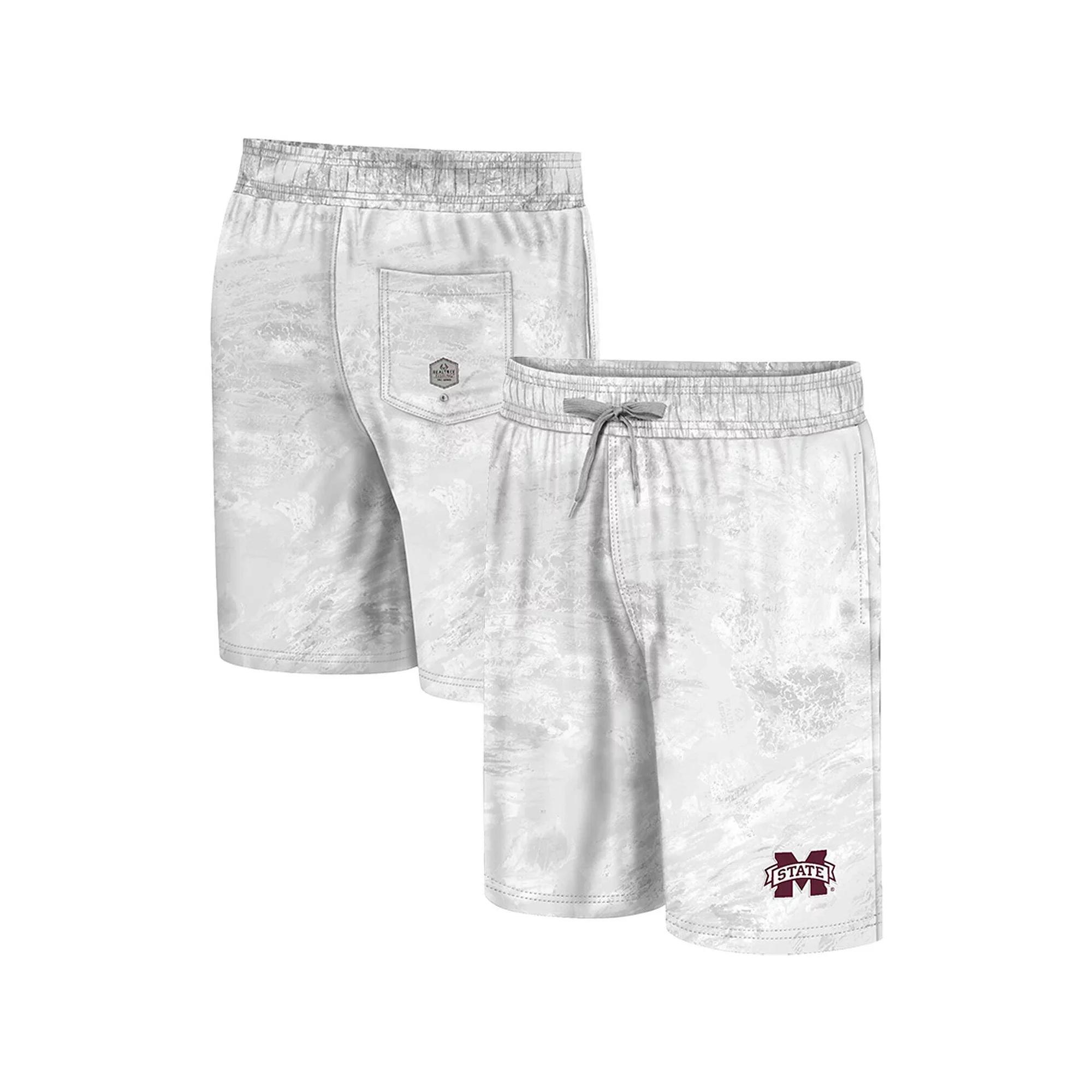 Men's Colosseum White Georgetown Hoyas Realtree Aspect Ohana Swim Shorts, Size: XL, Grg White Product Image