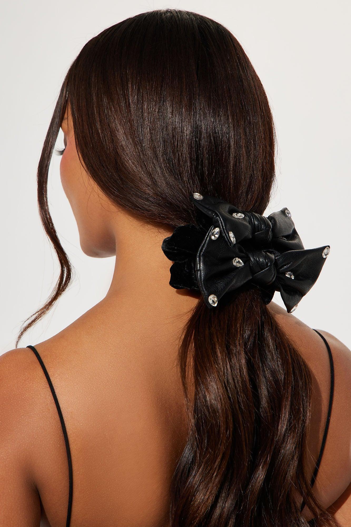 Night Out In The City 2 Piece Scrunchie Set - Black Product Image