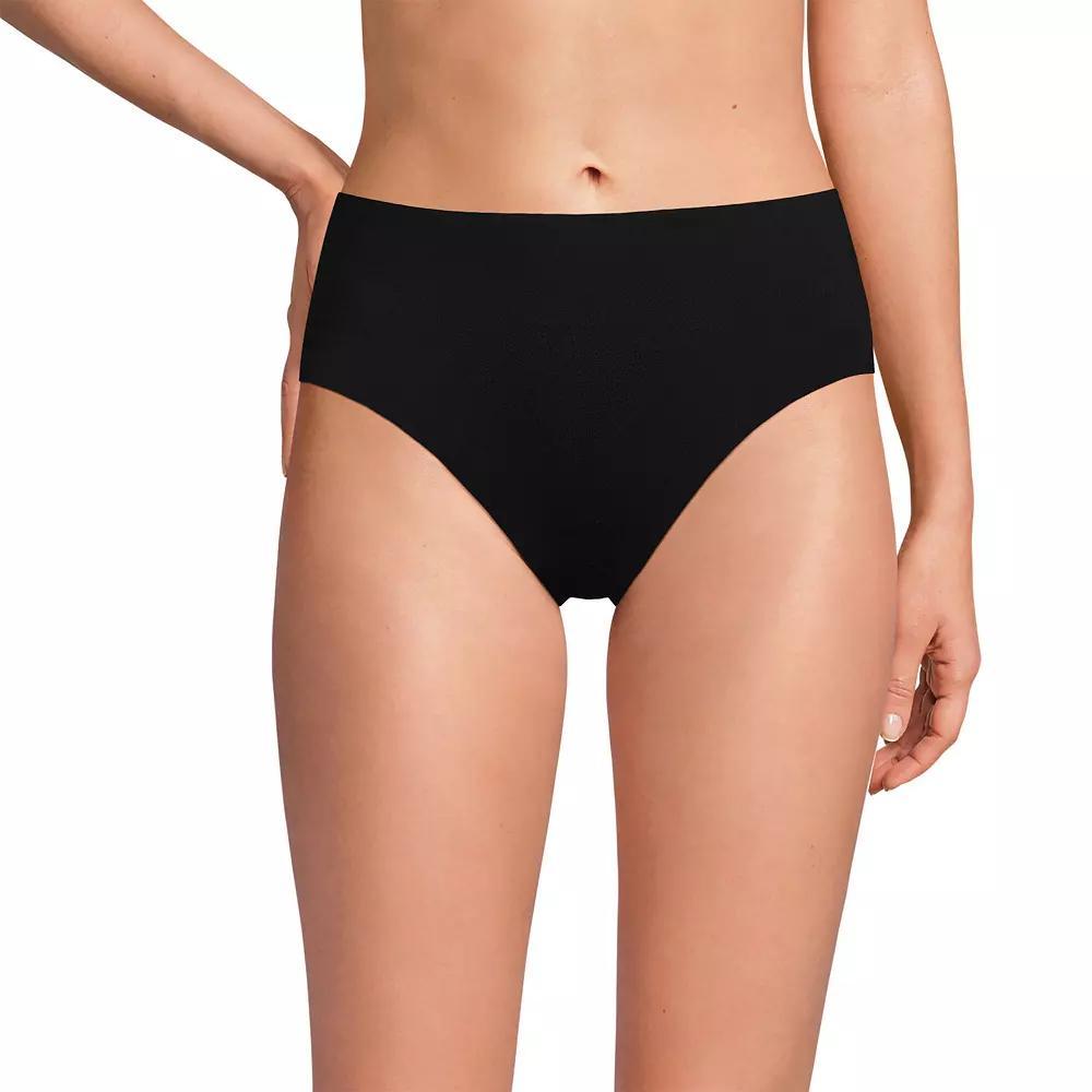 Women's Lands' End Mid Rise Bikini Swim Bottoms, Size: 12, Deep  Blue Product Image