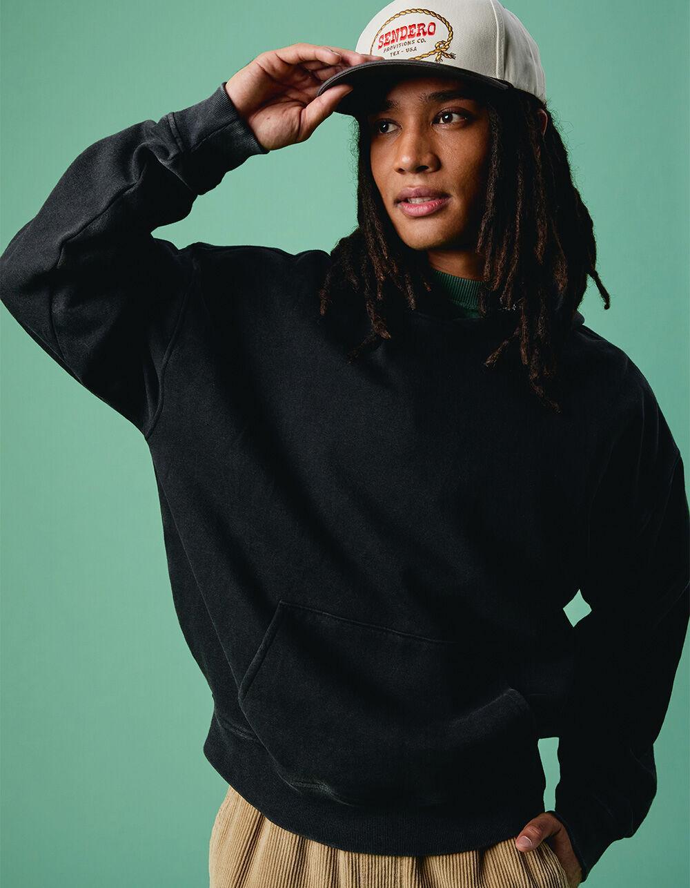 RSQ Mens Washed Oversized Hoodie - RUST Product Image
