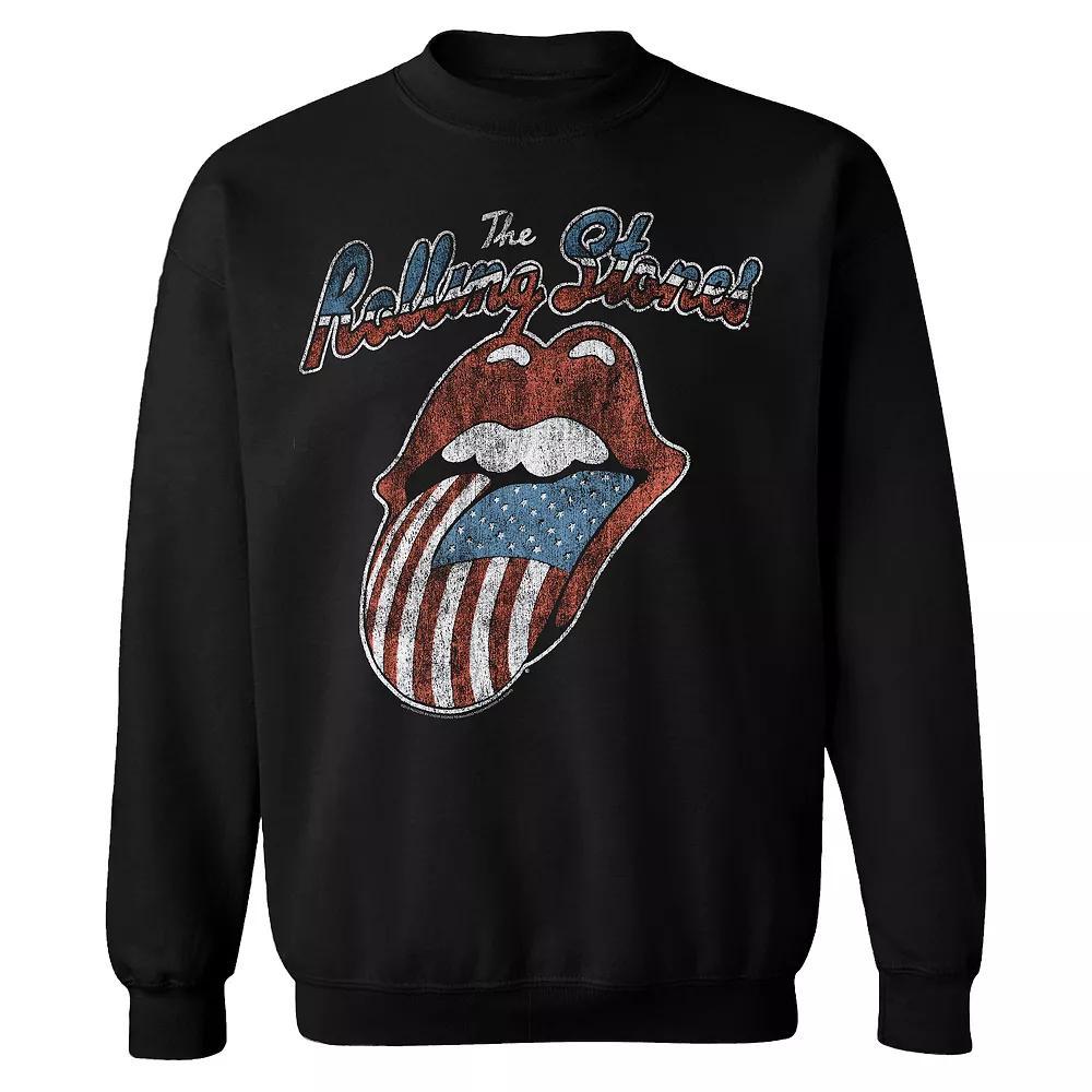 Men's Rolling Stones Tongue USA 78 Sweatshirt, Size: Small, Black Product Image