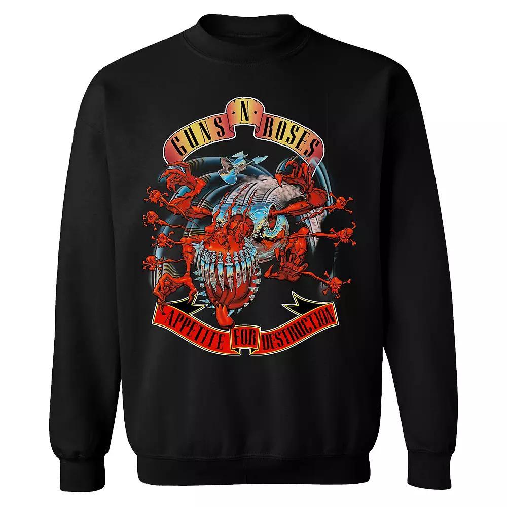 Men's Guns n' Roses Appetite Creature Sweatshirt, Size: XXL, Black Product Image