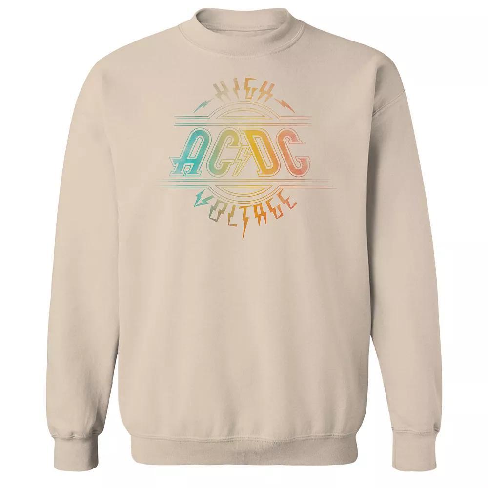 Mens Rainbow ACDC Fleece Sweatshirt Brown Product Image