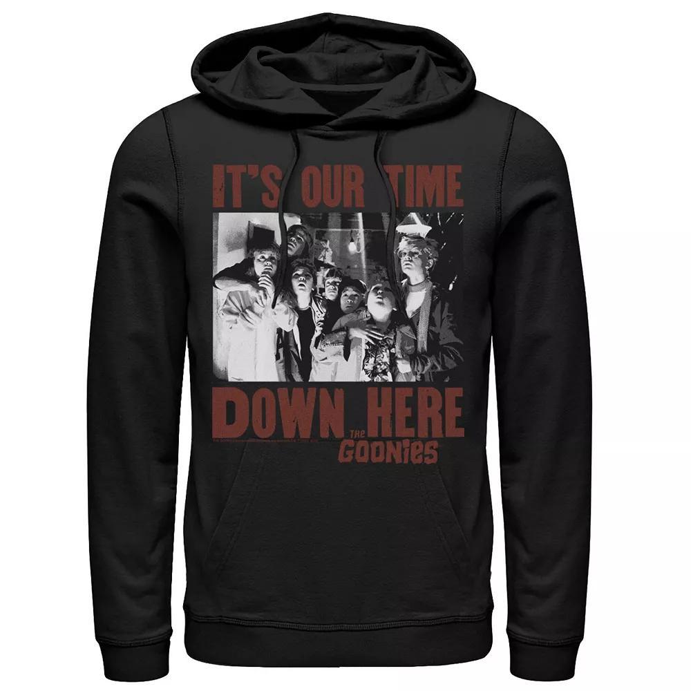 Men's The Goonies It's Our Time Down Here Text Hoodie, Size: 3XL, Black Product Image
