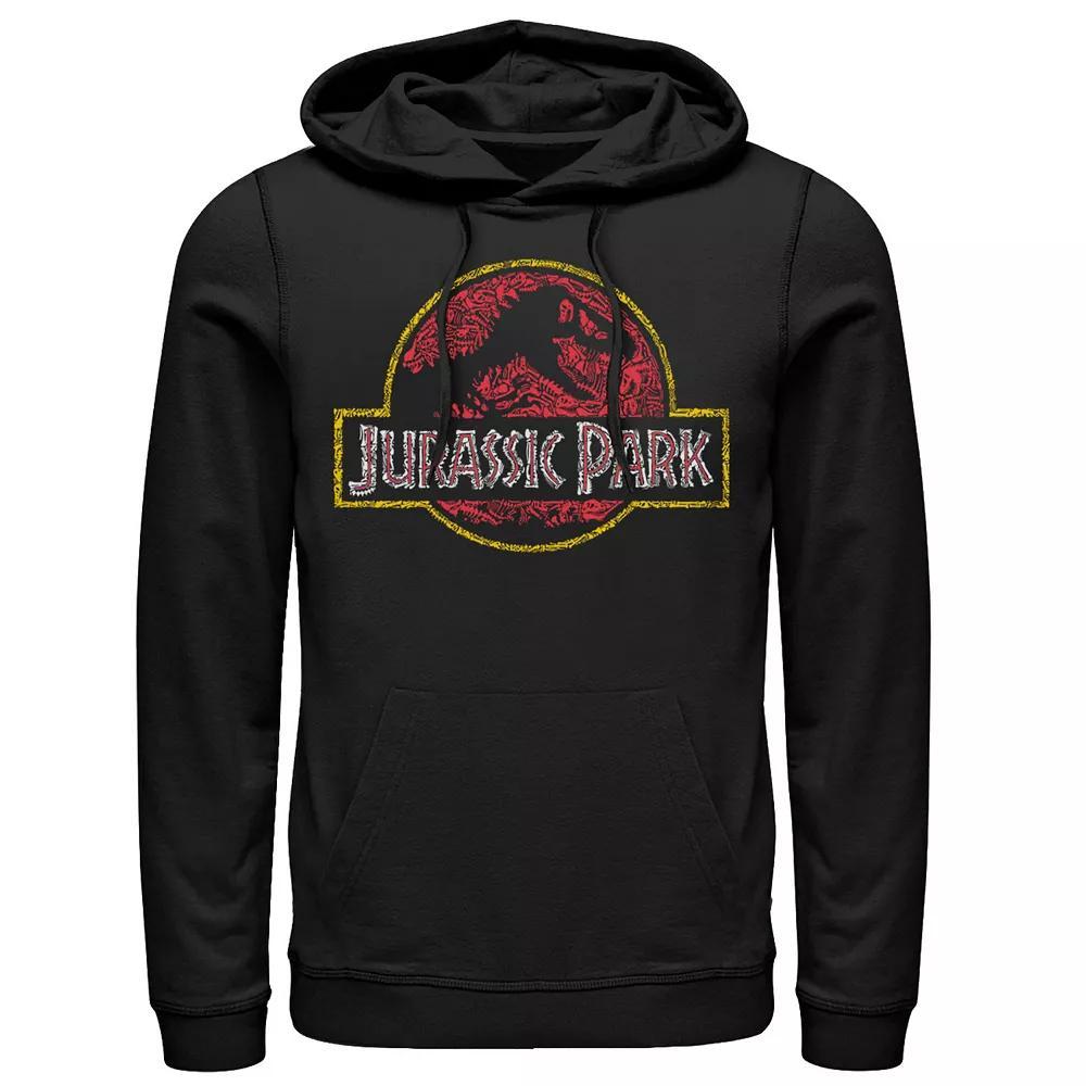 Men's Jurassic Park Classic Fossil Build Up Logo Hoodie, Size: XXL, Blue Product Image