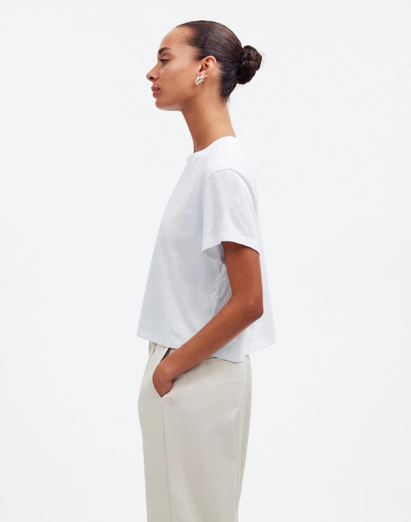 Slub Boxy-Crop Tee Product Image