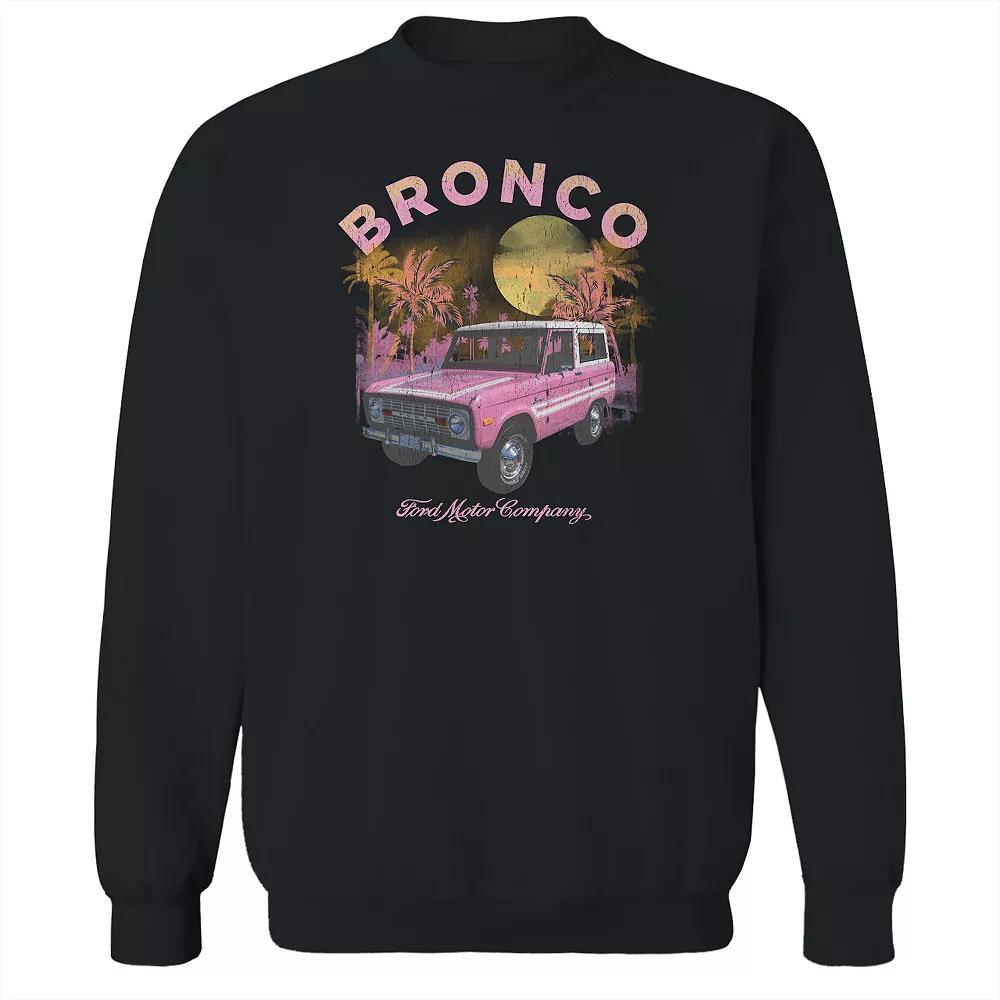 Men's Pink Bronco Sweatshirt, Size: XL, Black Product Image