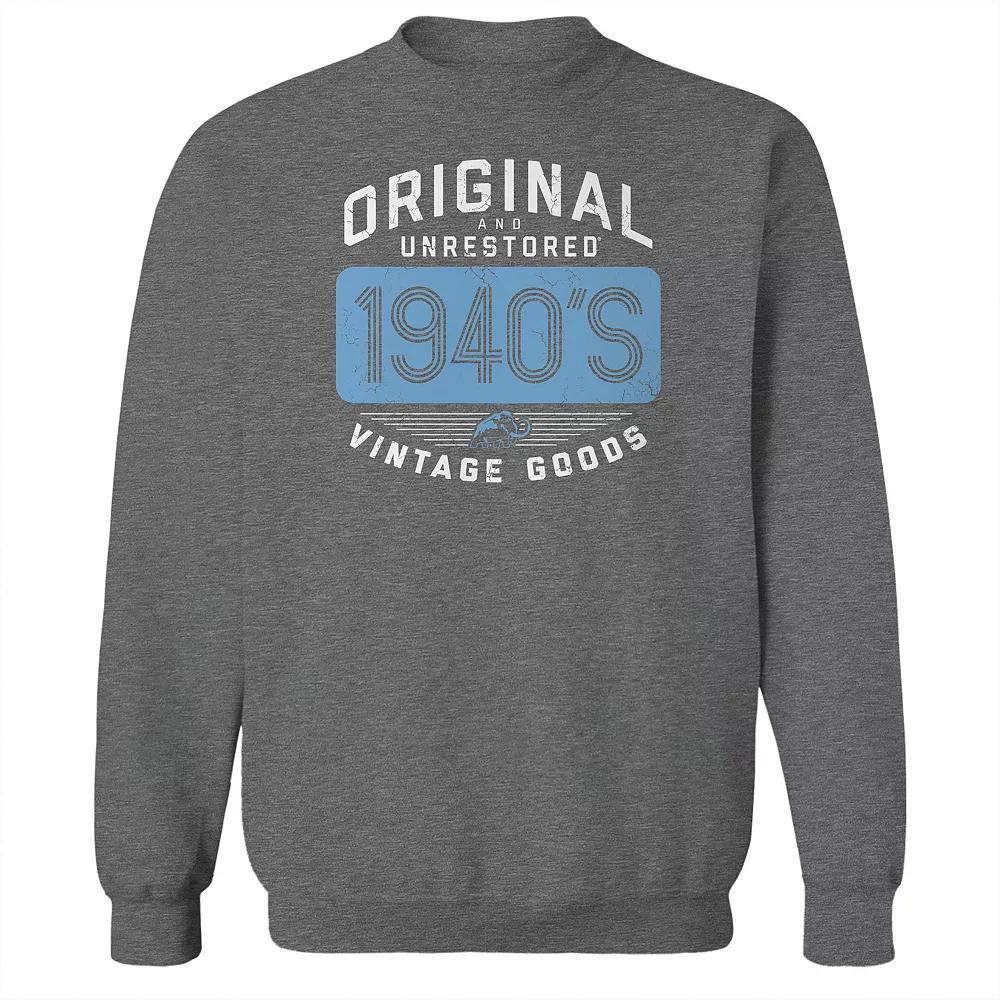 Men's Original & Unrestored Built in The Forties Fleece Graphic Sweatshirt, Size: Medium, Grey Heather Product Image