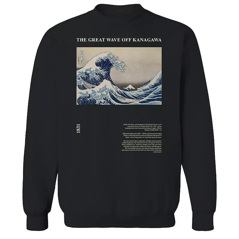 Men's APOH - Hokusai 1831 Graphic Sweatshirt, Size: Small, Black Product Image