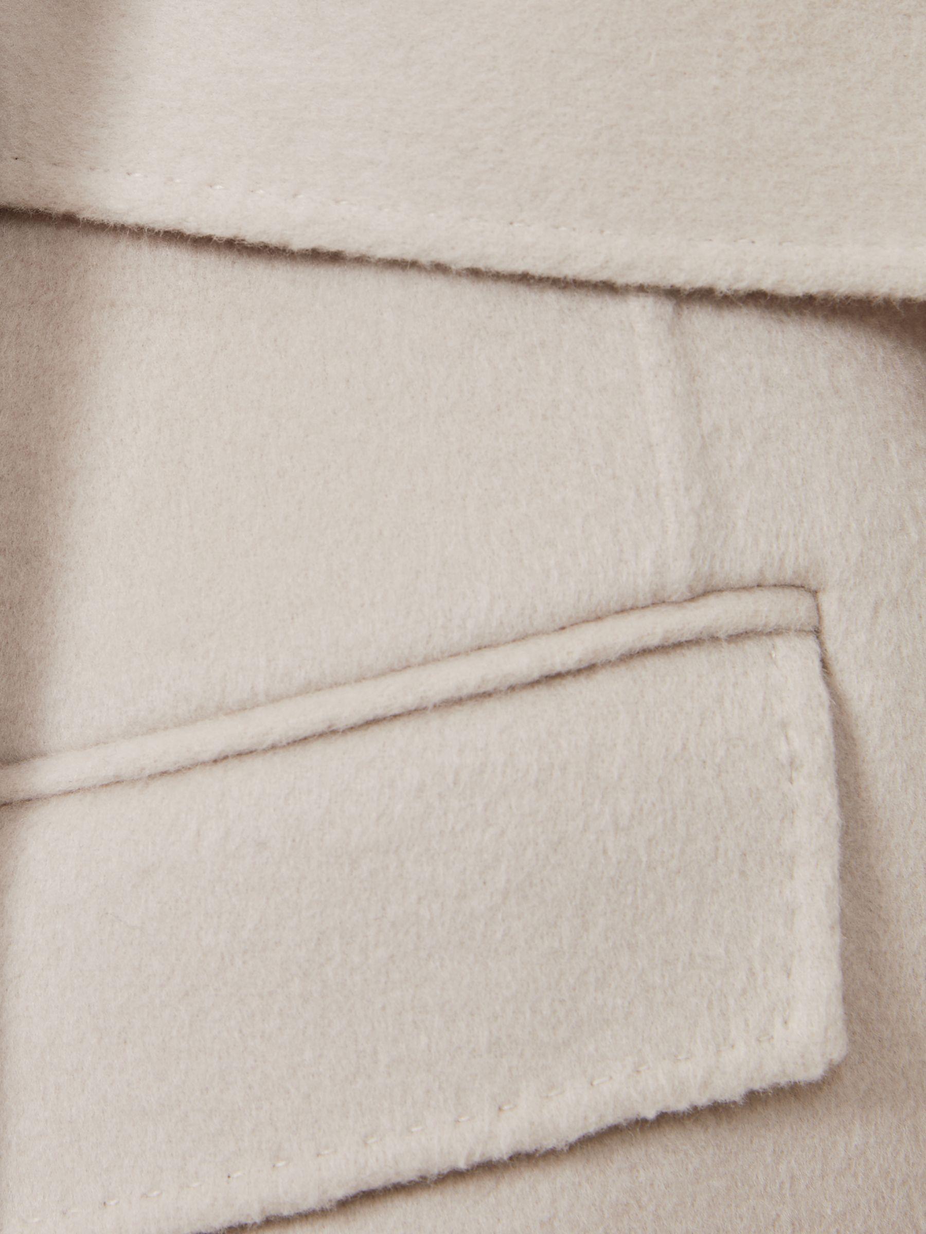 Petite Wool-Blend Double-Breasted Blindseam Coat in Neutral Product Image