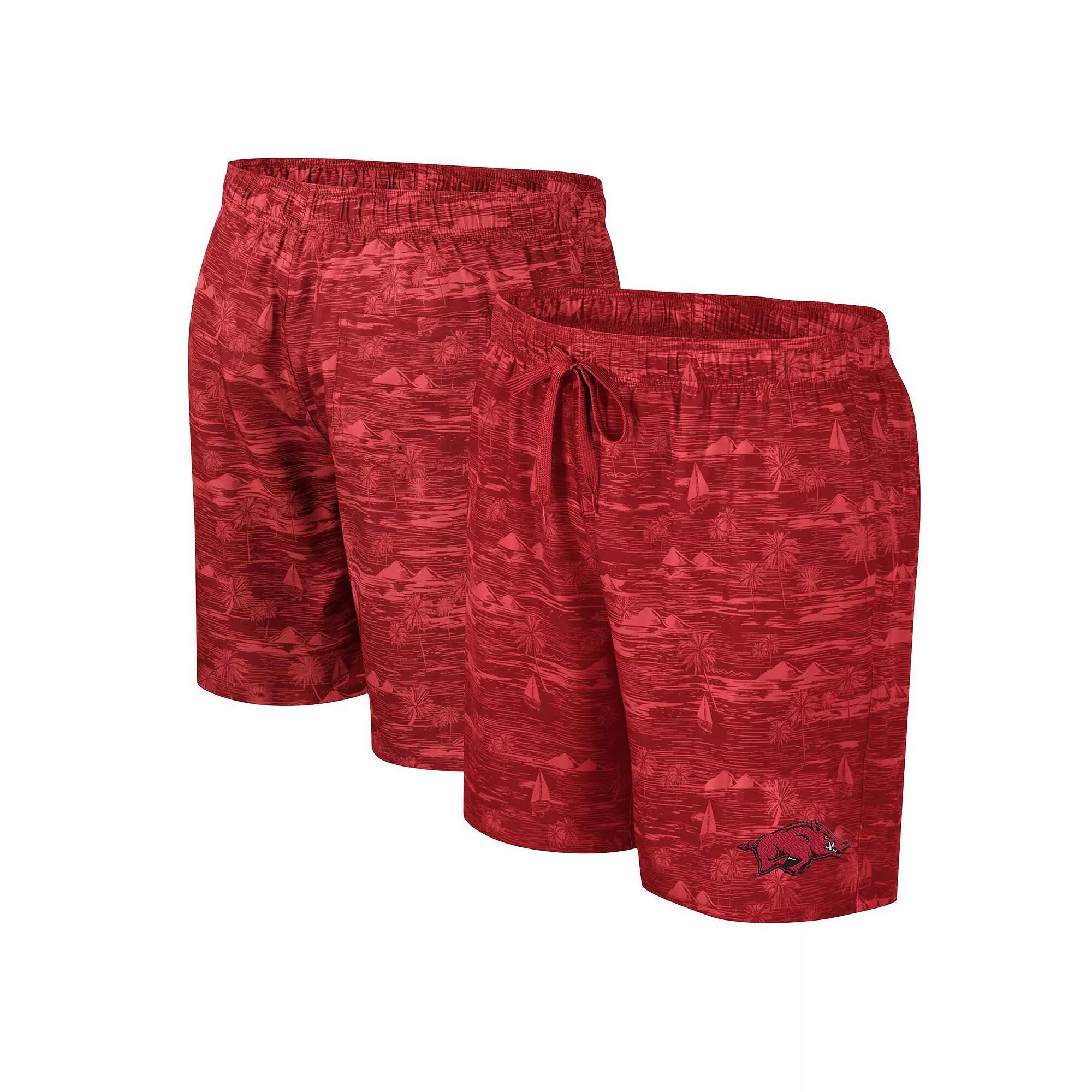 Men's Colosseum Cardinal Iowa State Cyclones Ozark Swim Shorts, Size: XL, Red Product Image