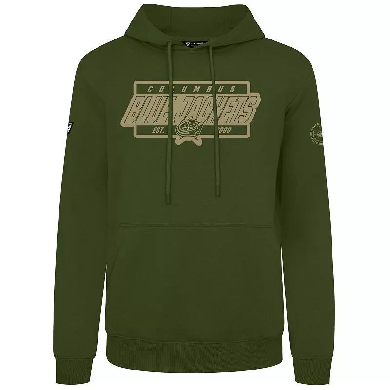 Mens Levelwear Olive Seattle Kraken Podium Pullover Hoodie Product Image