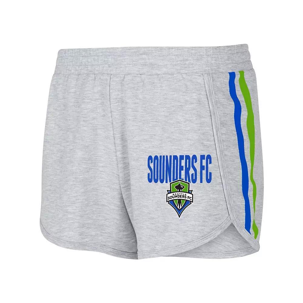 Women's Concepts Sport Gray Seattle Sounders FC Cedar Tri-Blend Shorts, Size: Medium, Grey Product Image