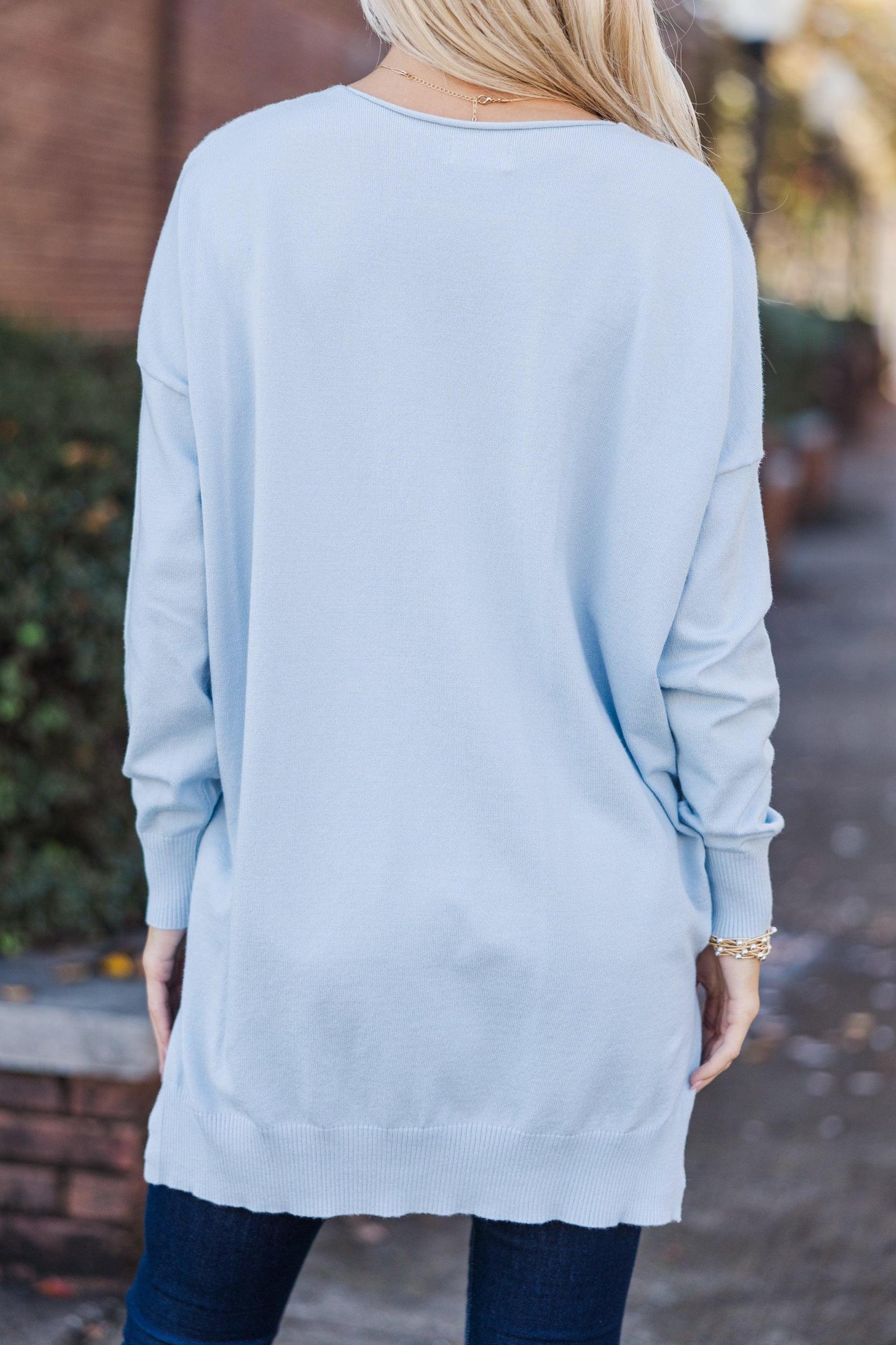 Get To Know You Light Blue Tunic Female Product Image