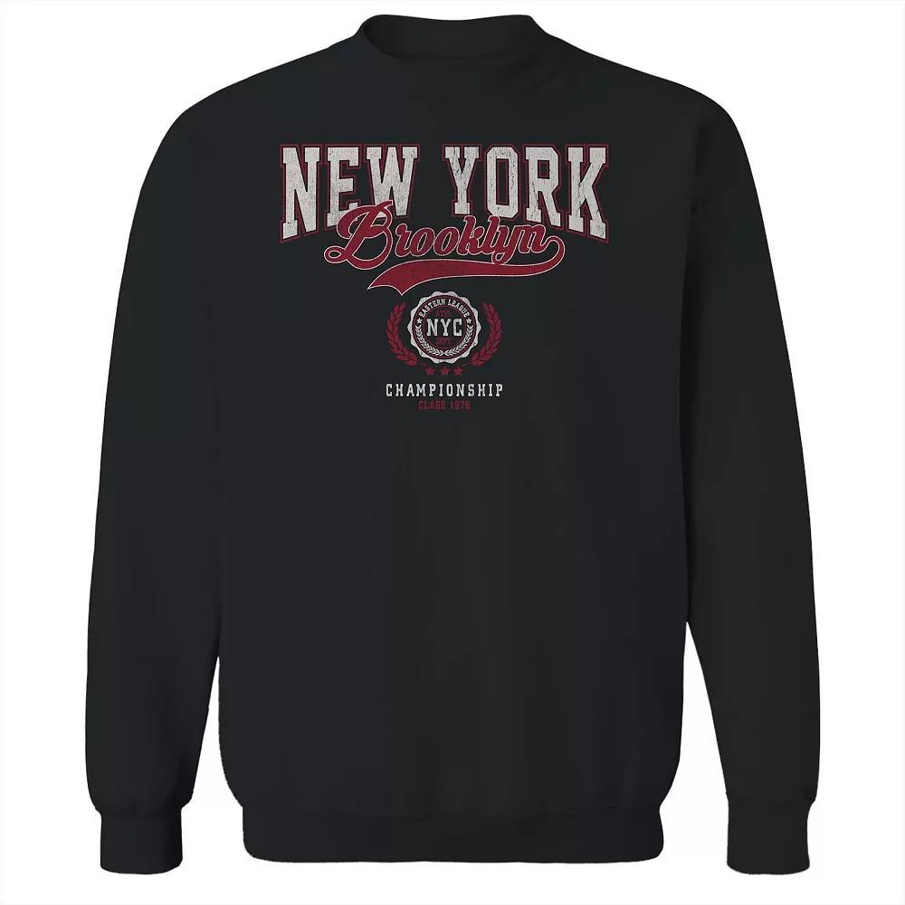 Junior's New York Brooklyn Graphic Fleece Sweatshirt, Women's, Size: Small, Black Product Image