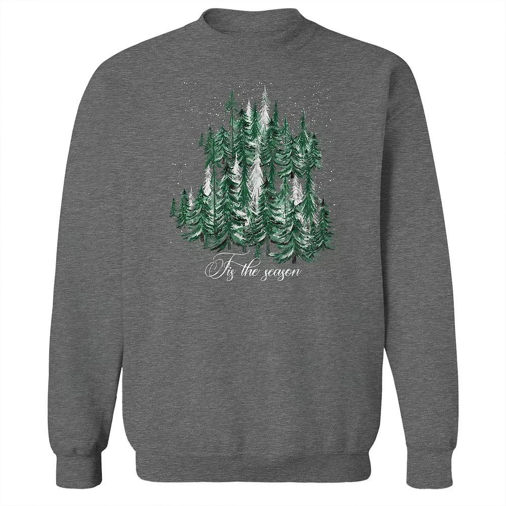 Men's Tis The Season Graphic Fleece Sweatshirt, Women's, Size: Small, Grey Heather Product Image
