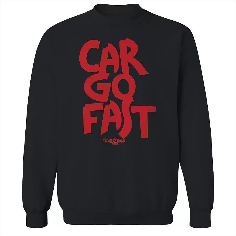 Men's COLAB89 Car Go Fast Red Graphic Sweatshirt, Size: Small, Black Product Image