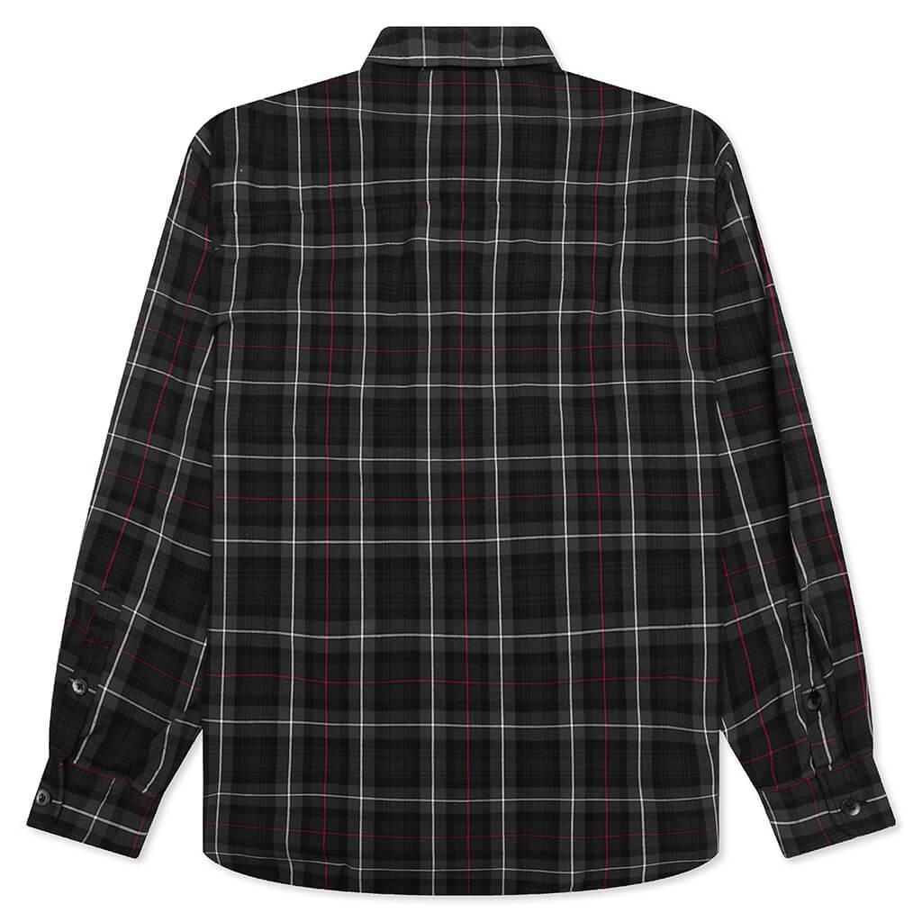 Tartan Check L/S Shirt - Black Male Product Image