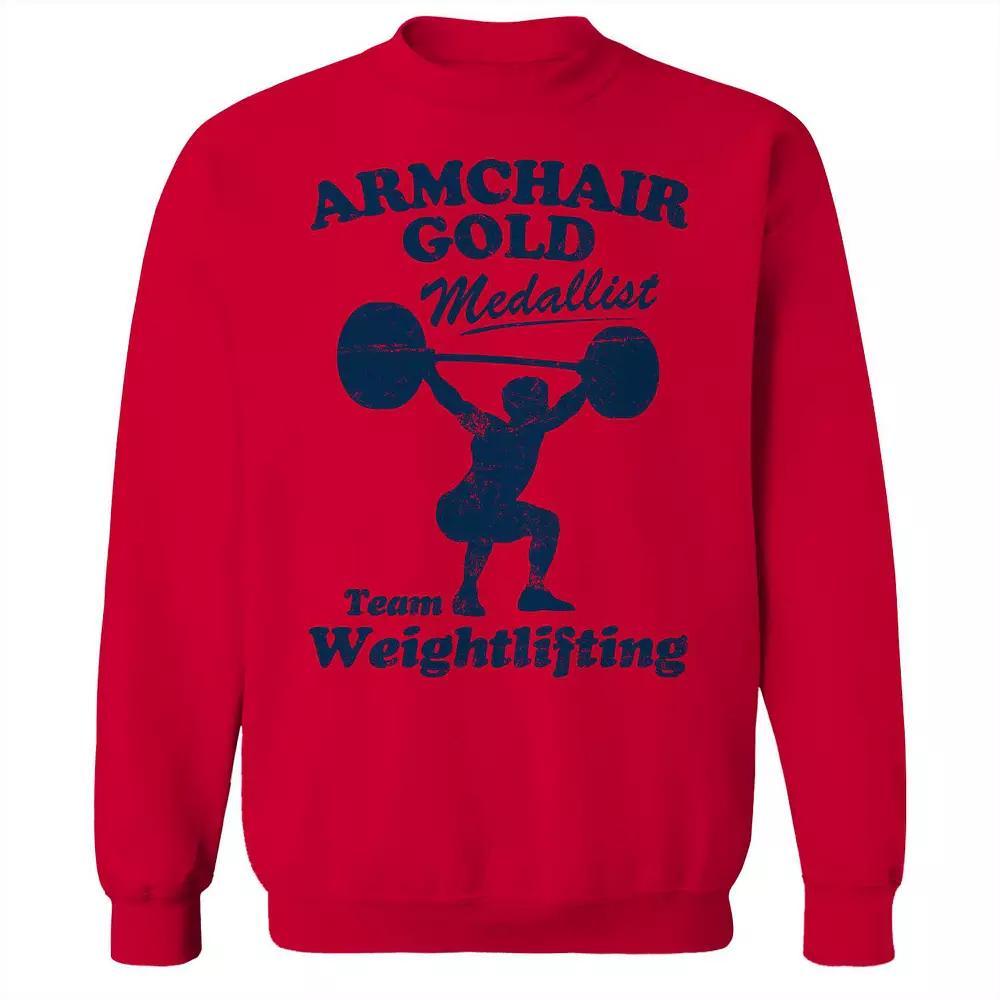 Men's Duke & Sons Weightlifting Summer Games Graphic Fleece Sweatshirt, Women's, Size: XL, Red Product Image