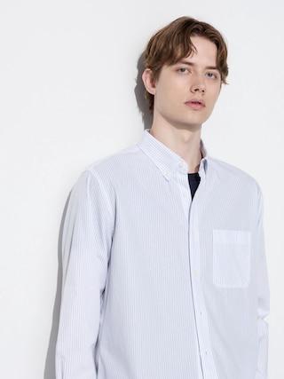 Broadcloth Shirt Striped Blue XL UNIQLO US Product Image
