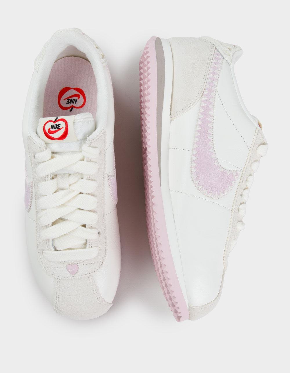 NIKE Cortez Womens Shoes - WHT/LT PNK Product Image