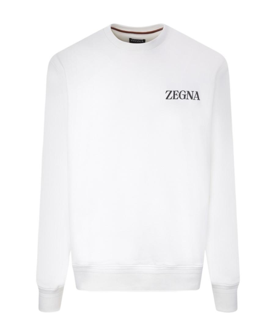 ZEGNA Chest Logo-print Detail Sweatshirt In White Product Image