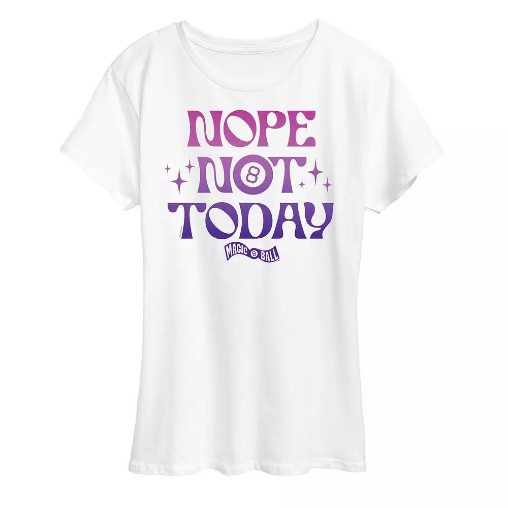 Womens Magic 8 Ball Nope Not Today Graphic Tee Product Image