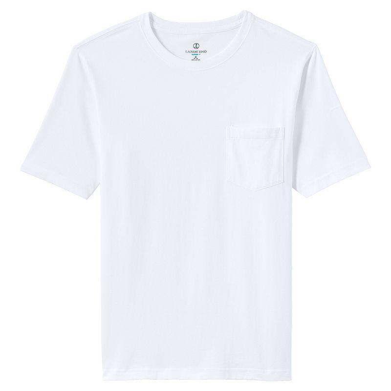 Big & Tall Lands' End Super Pocket Tee, Men's, Size: Large Tall, Gray Grey Product Image