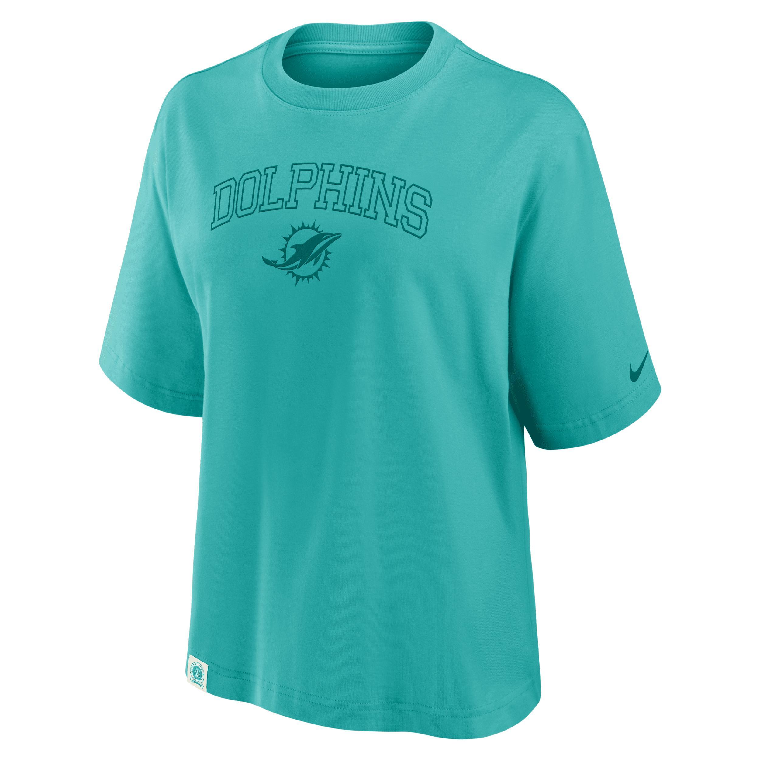 Miami Dolphins Arch Boxy Nike Women's NFL T-Shirt Product Image