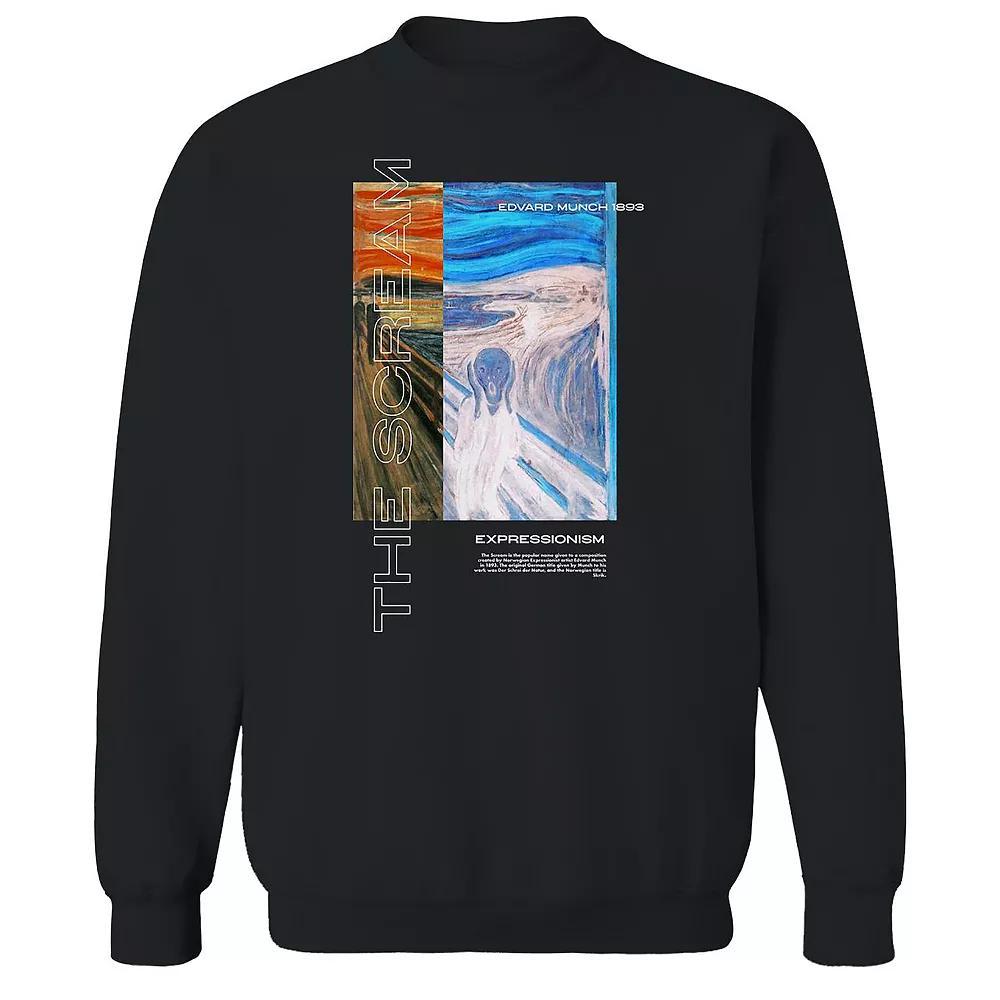 Men's apoh - Munch Expressionism Graphic Sweatshirt, Size: Small, Black Product Image